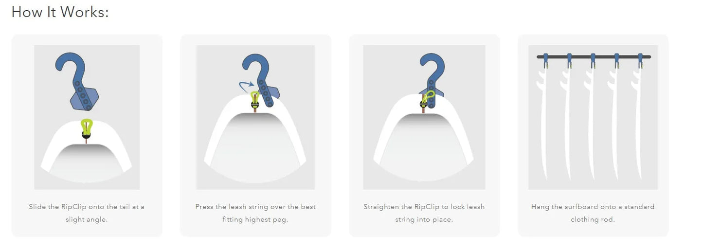 Rip Clip Universal Surfboard Hanger Surf Accessories Rip Clip