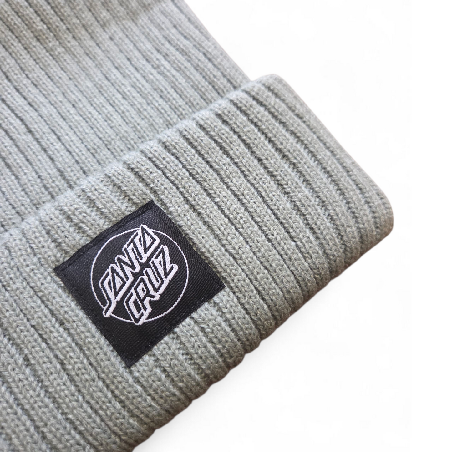 Santa Cruz Beanie Hat Opus Dot Label Moon Rock Grey