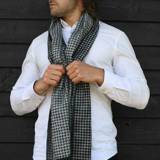 Classic Houndstooth Bamboo Scarf Scarves Swole Panda