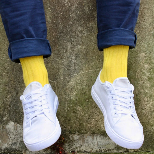 Banana Yellow Bamboo Socks Socks Swole Panda