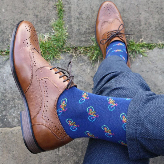 Blue Bicycle Bamboo Socks Socks Swole Panda