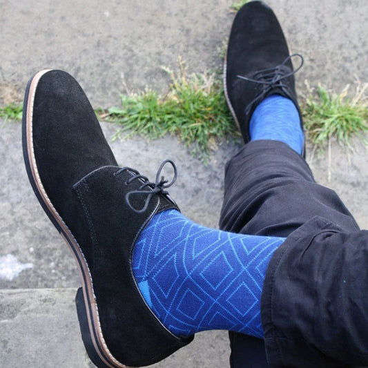 Blue Diamond Bamboo Socks Socks Swole Panda