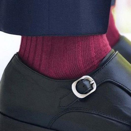 Burgundy Bamboo Socks (Comfort Cuff) Socks Swole Panda