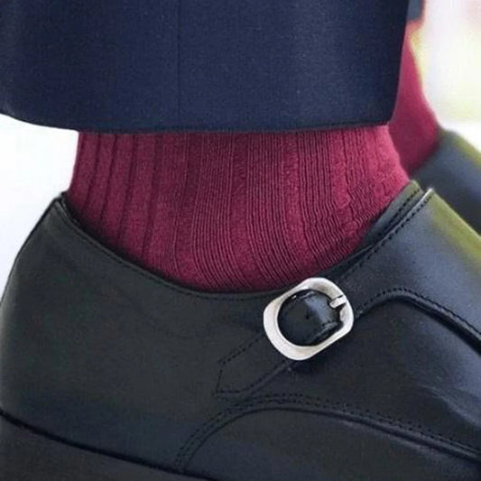 Burgundy Bamboo Socks (Comfort Cuff) Socks Swole Panda