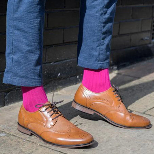 Cerise Bamboo Socks (Comfort Cuff) Socks Swole Panda