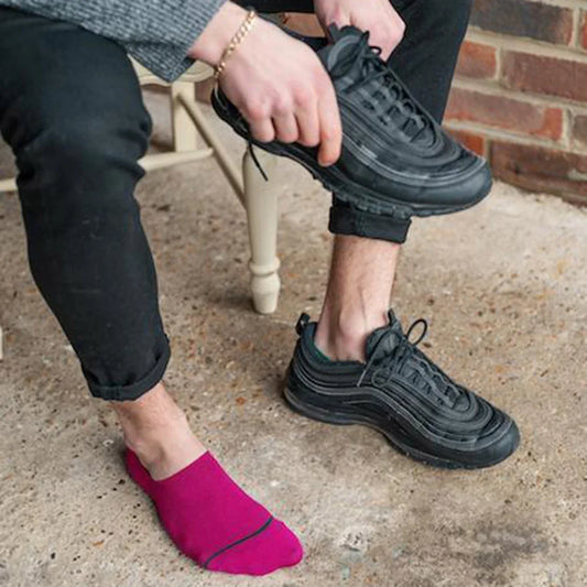 Cerise "No-Show" Bamboo Socks Socks Swole Panda