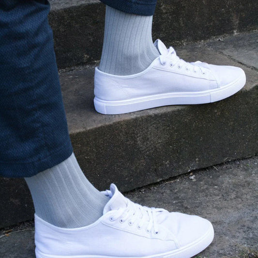 Light Grey Bamboo Socks Socks Swole Panda