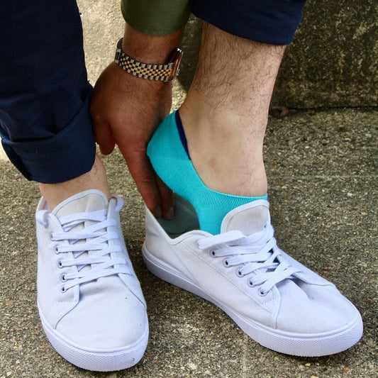 Neon Blue "No-Show" Bamboo Socks Socks Swole Panda