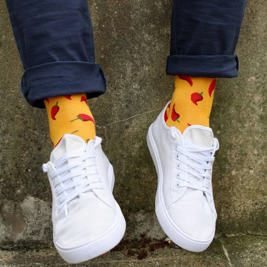 Red Chilli Pepper Bamboo Socks Socks Swole Panda