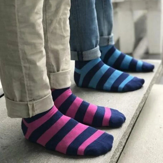 Pink Stripe Matching Bamboo Socks (Adult & Child) Socks Swole Panda