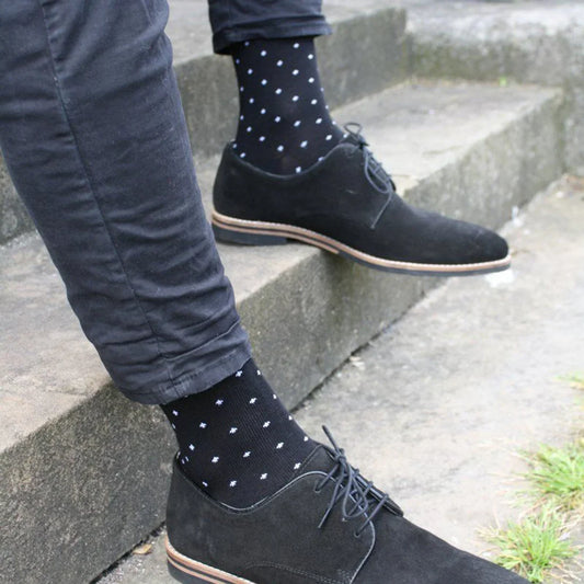 Spotted Black Bamboo Socks Socks Swole Panda