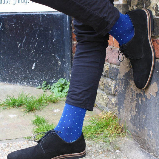 Spotted Sky Blue Bamboo Socks Socks Swole Panda