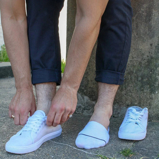 White "No-Show" Bamboo Socks Socks Swole Panda