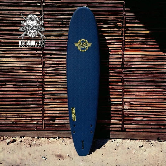 Surfworx Banshee Midnight Blue Mini Mal Soft Surfboard 9ft 0 Starter Package Foamie Surfboard Surfworx