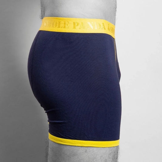 Bamboo Boxers - Navy / Yellow Band Underwear Swole Panda