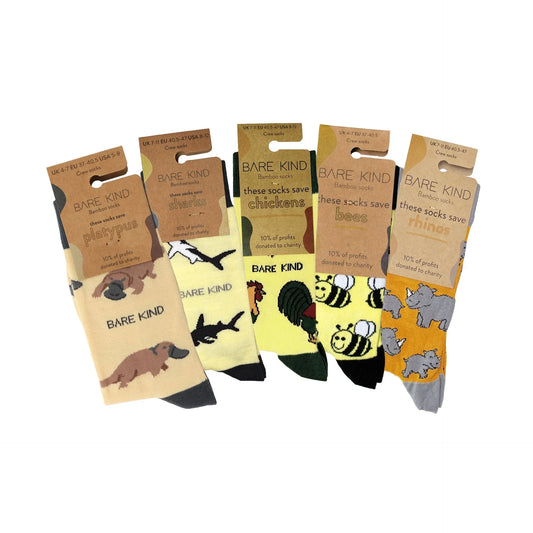 Yellow Lover 5 Bamboo Sock Set Socks Bare Kind