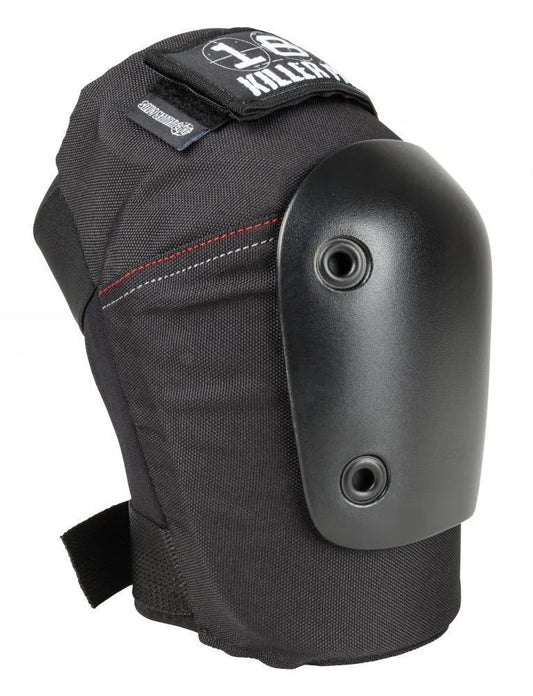 187 Killer Pads Adult Fly Knee Slim Skate Pad Black - Bob Gnarly Surf