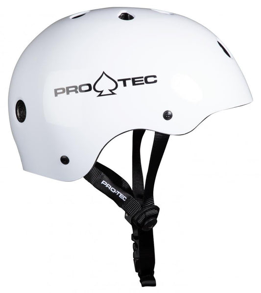 Pro-Tec Adult Skate Helmet Classic Gloss White - Bob Gnarly Surf