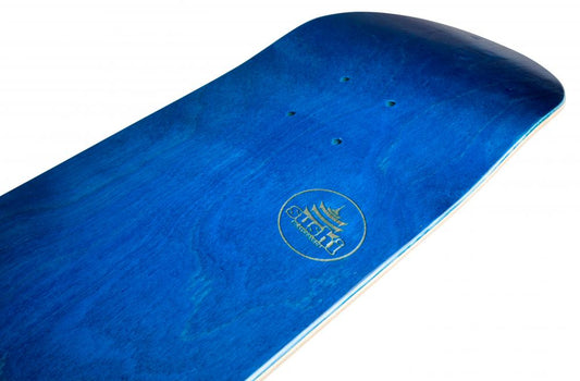 Sushi Pagoda Stamp Blue Deck 31.25" x 8.125" - Bob Gnarly Surf