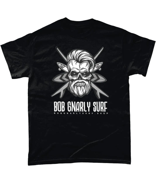 Bob Gnarly Surf Classic Logo Tee Best Selling Products Bob Gnarly Surf Black Small