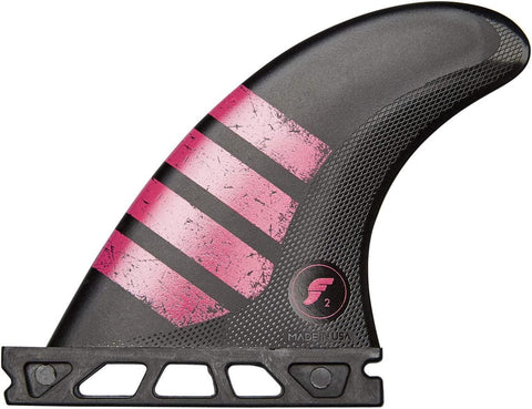 Futures F2 Alpha Size XS Pink Thruster Fin Set - Bob Gnarly Surf