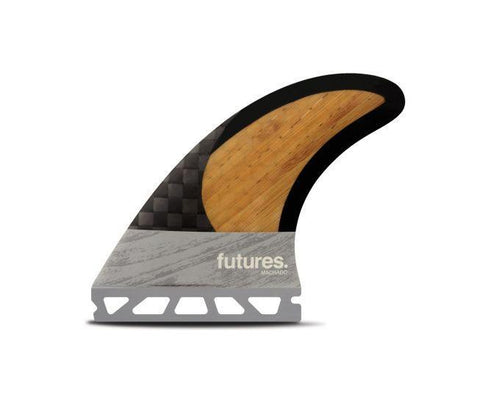 Futures Machado Blackstix Thruster Size Medium Bamboo Grey - Bob Gnarly Surf