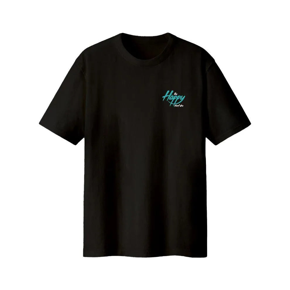 Happy Surf Co Shaka T-Shirt Black T-Shirt Happy Surf Co