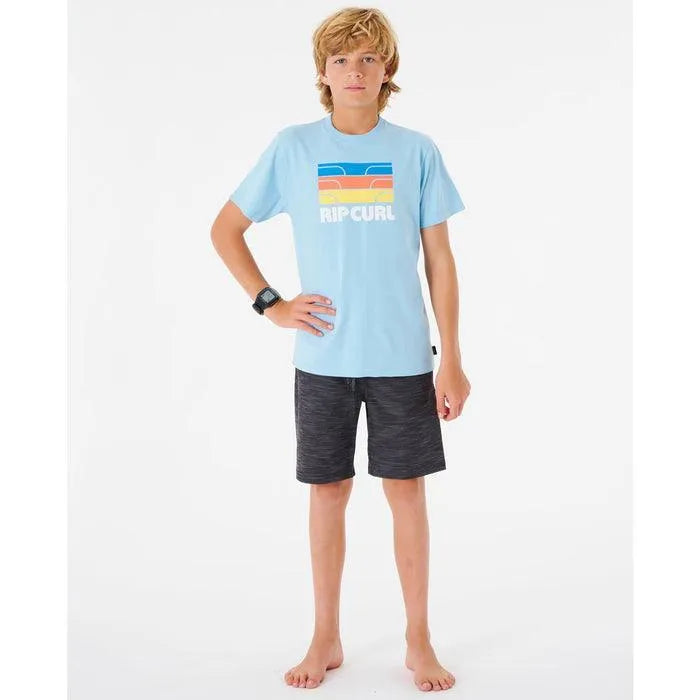 Rip Curl Surf Revival Mumma Boy Tee Shirt Blue T-Shirt Rip Curl
