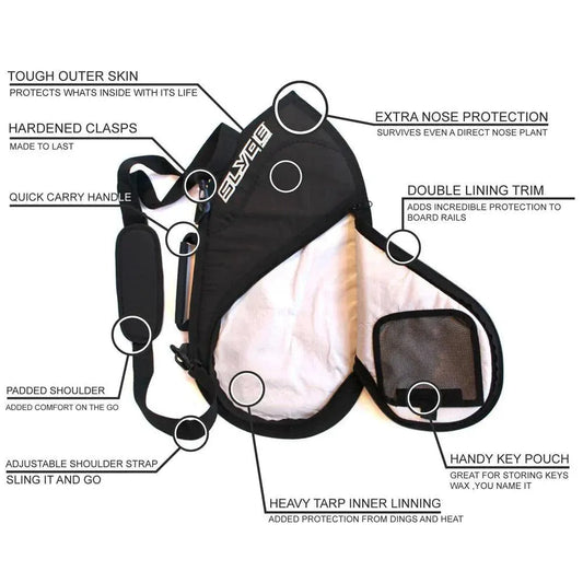 Slyde Handboards - Board Bag - Black - Bob Gnarly Surf