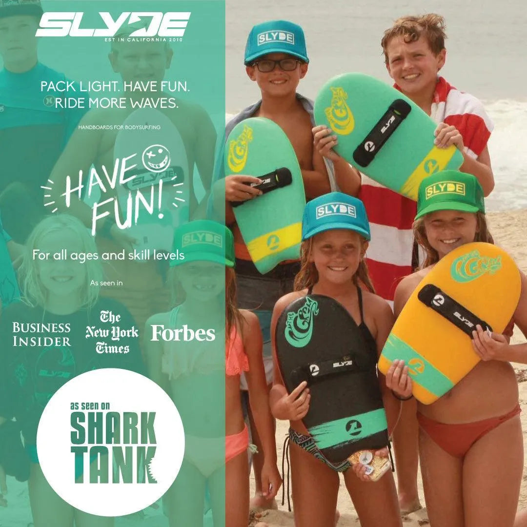 Slyde Handboards 'The Grom' Soft Top Handboard Black Handplane Slyde
