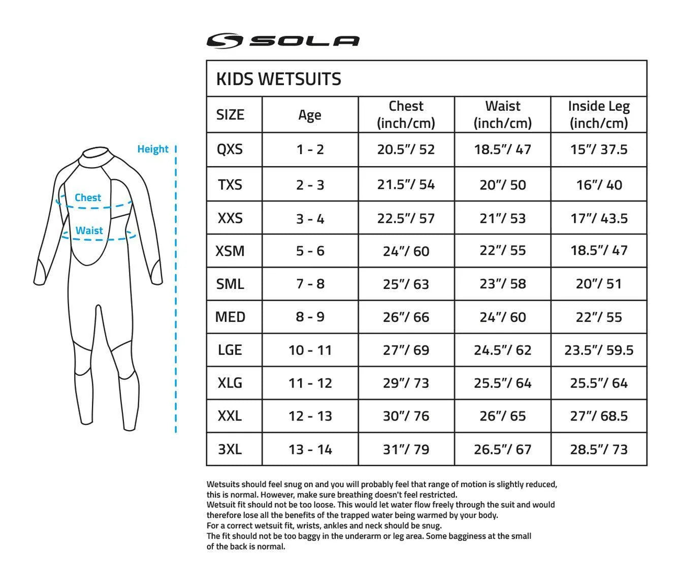 Sola Kids Storm Back Zip 3/2mm Fullsuit Wetsuit Red Blue - Bob Gnarly Surf