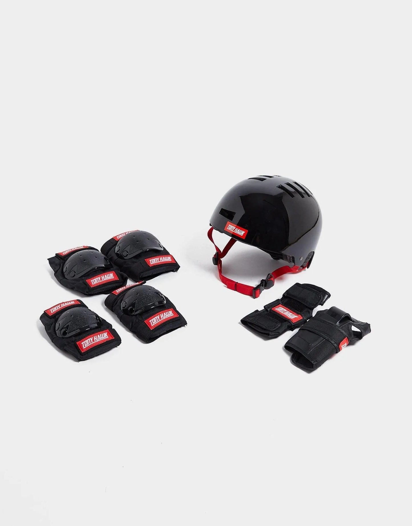 Tony Hawk SS 180 Complete Shatter Logo Skateboard + Protective Gear Combo Skateboards Tony Hawk