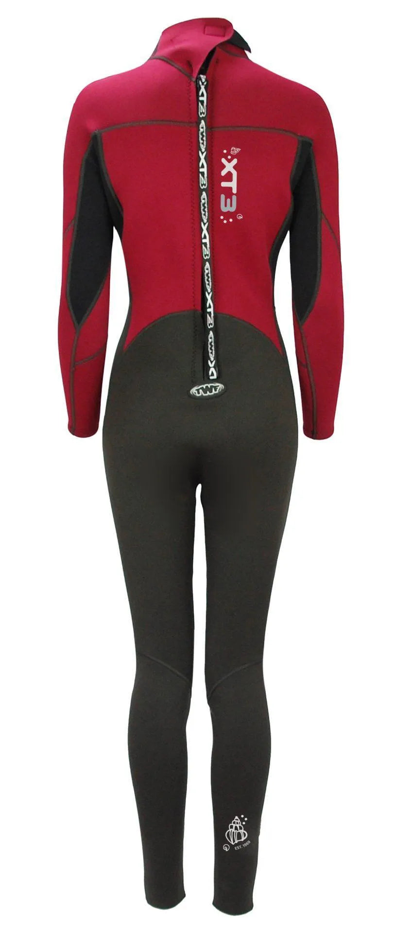 TWF XT3 Ladies 3mm Full Length Wetsuit Crimson Asphalt - Bob Gnarly Surf