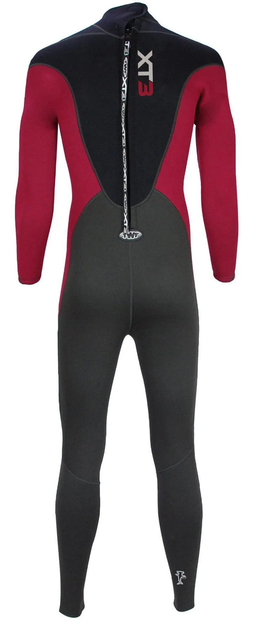 TWF XT3 Men's 3/2mm Full Length Wetsuit Crimson / Asphalt - Bob Gnarly Surf