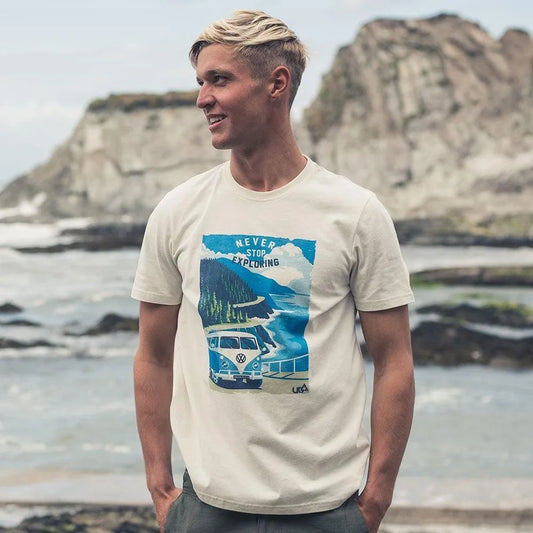 VW Mens Sorrel T-Shirt Cream - Bob Gnarly Surf