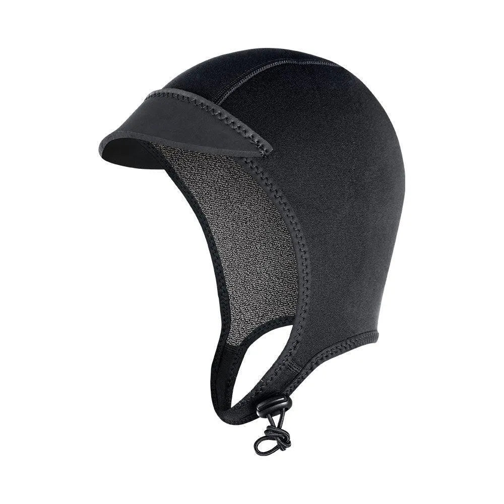 Xcel 2mm Axis Peaked Surf Wetsuit Cap Black Surf Cap Xcel Small