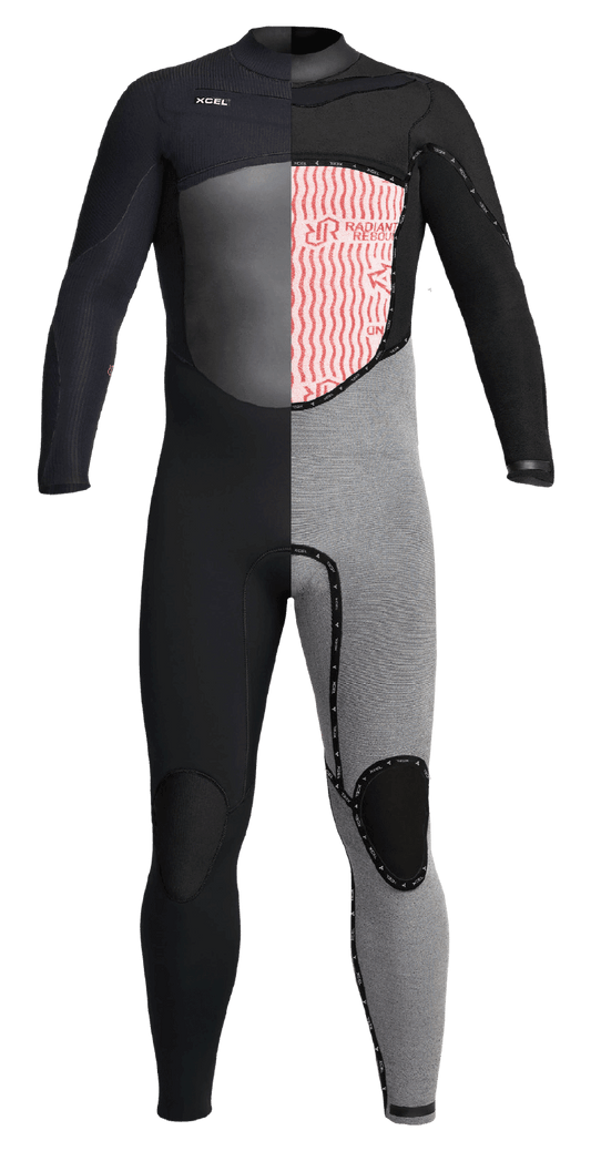 Xcel 4/3 Infiniti Mens Wetsuit Black - Bob Gnarly Surf