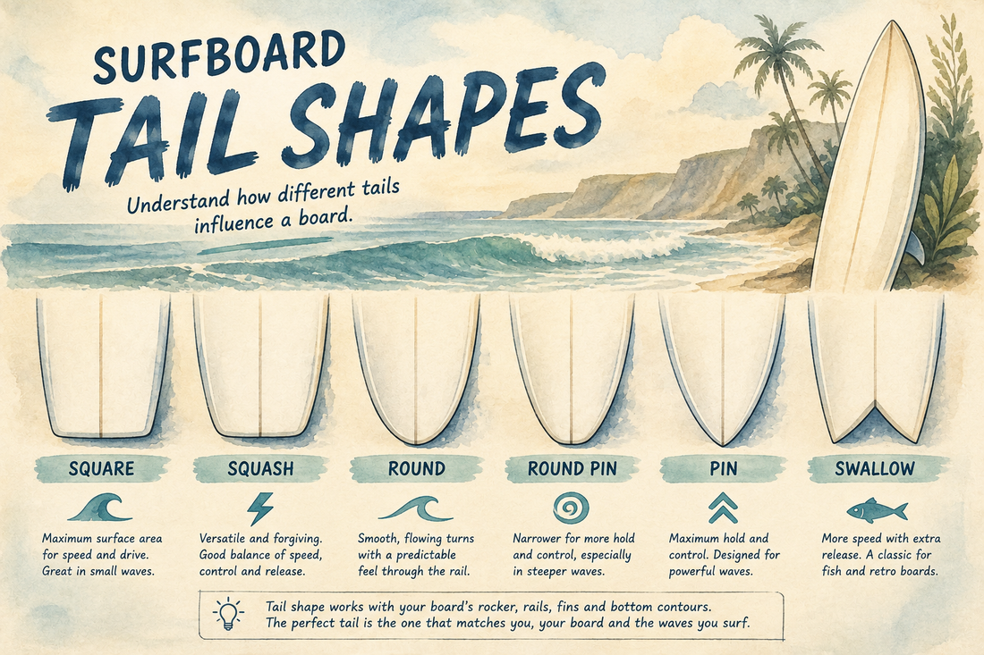 Surfboard Tail Shapes - What's the Difference?