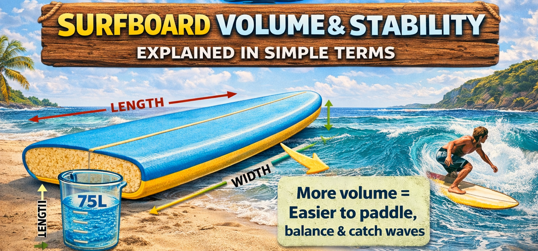 Surfboard Volume and Stability Explained for Beginners