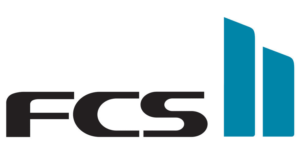 FCS II Bob Gnarly Surf surfboard fins with blue and black design on white background