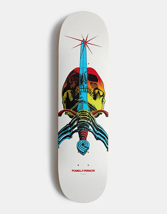 Powell Peralta Skull & Sword Yellow Fade 243 Skateboard Deck - 8.25" Skateboard Deck Powell Peralta