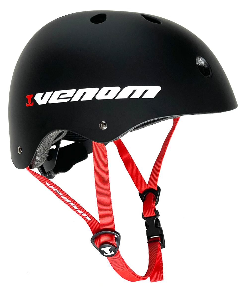 Venom Pro Skate Helmet - Black Helmet Venom Skateboards