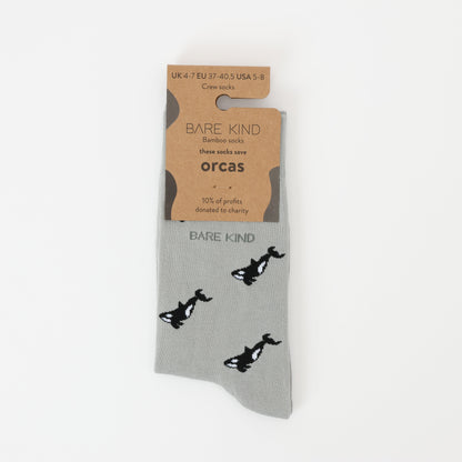 Save the Orca Small Motif Socks Socks Bare Kind