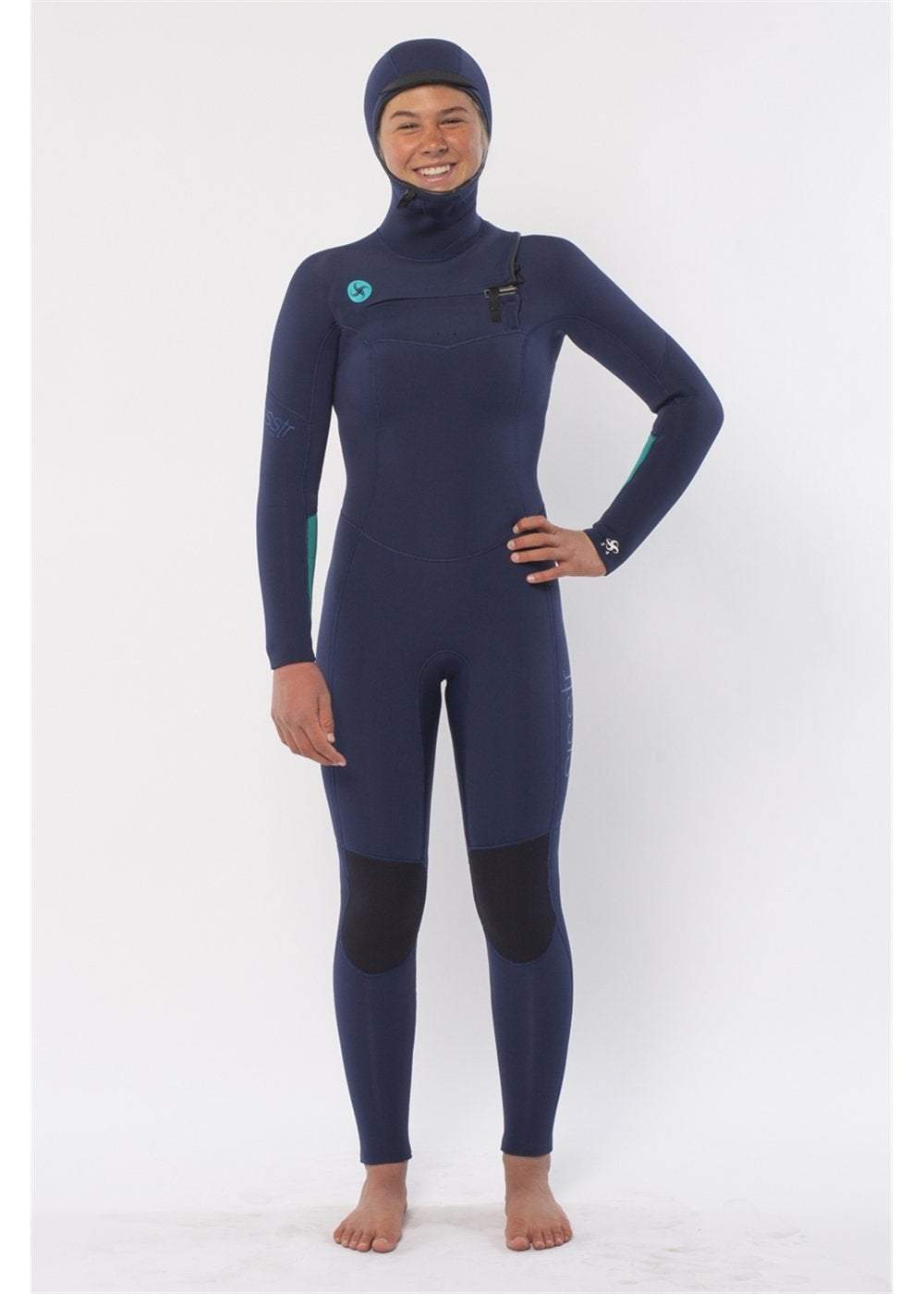 Sisstr 7 seas 5/4 Hooded Chest Zip Wetsuit ladies wetsuits Sisstr Strong blue UK4