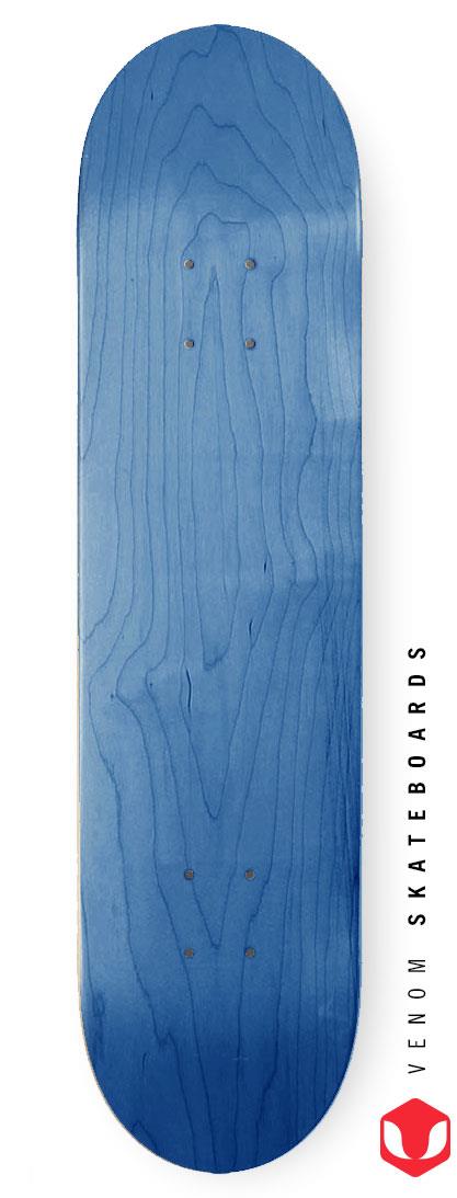 Venom Blank Skateboard Deck - Blue - 7.75" to 8.25" Deck Venom Skateboards 8.25