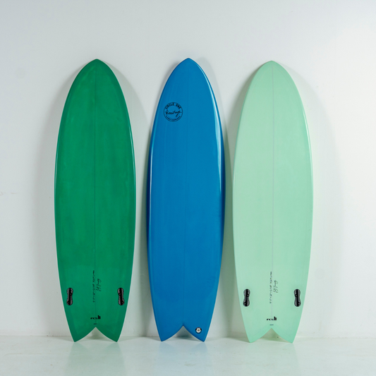 5' 11" Heritage Twin Keel Fish in Gloss Tint Surfboard Circle One Surf