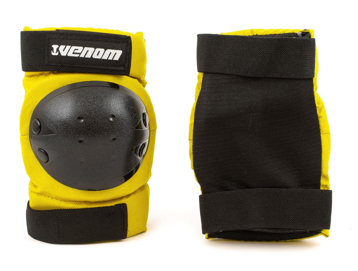 Venom Triple Knee/Elbow/Wrist Pad Set - Yellow Black Pads Venom Skateboards