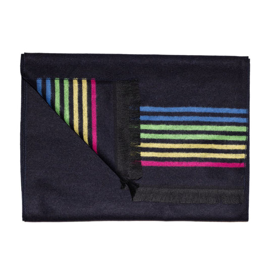 Black Fine Stripe Bamboo Scarf Scarves Swole Panda