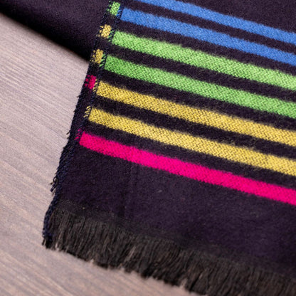 Black Fine Stripe Bamboo Scarf Scarves Swole Panda