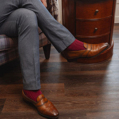 Deep Burgundy Bamboo Socks Socks Swole Panda
